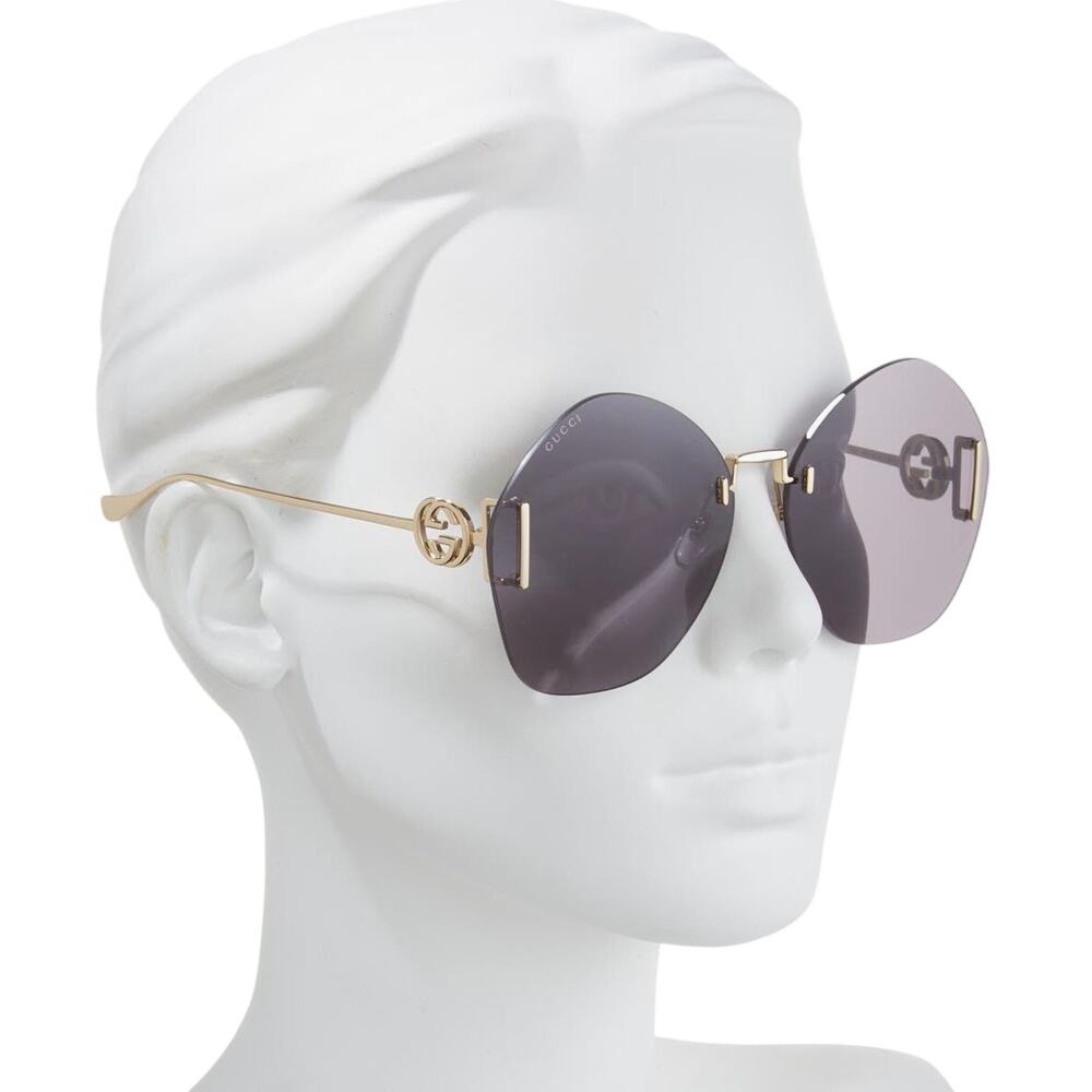 Gucci Oversized Round Sunglasses NWT - Picture 3 of 3